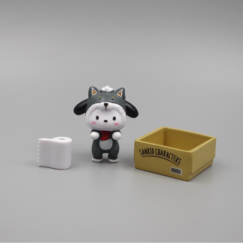 SANRIO Set 6 Mô Hình Mô Phỏng Nhân Vật Phim Hoạt Hình hello kitty kuromi my melody Cinnamoroll 2-3cm