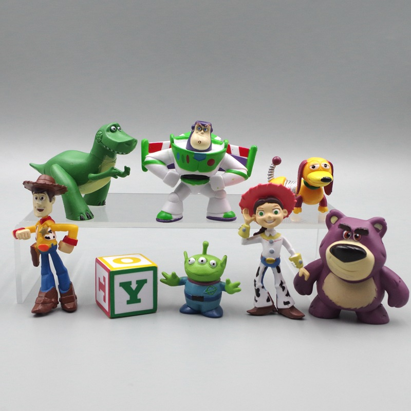 DISNEY Set 8 Mô Hình Đồ Chơi Nhân Vật Phim Hoạt Hình toy story 2-7cm