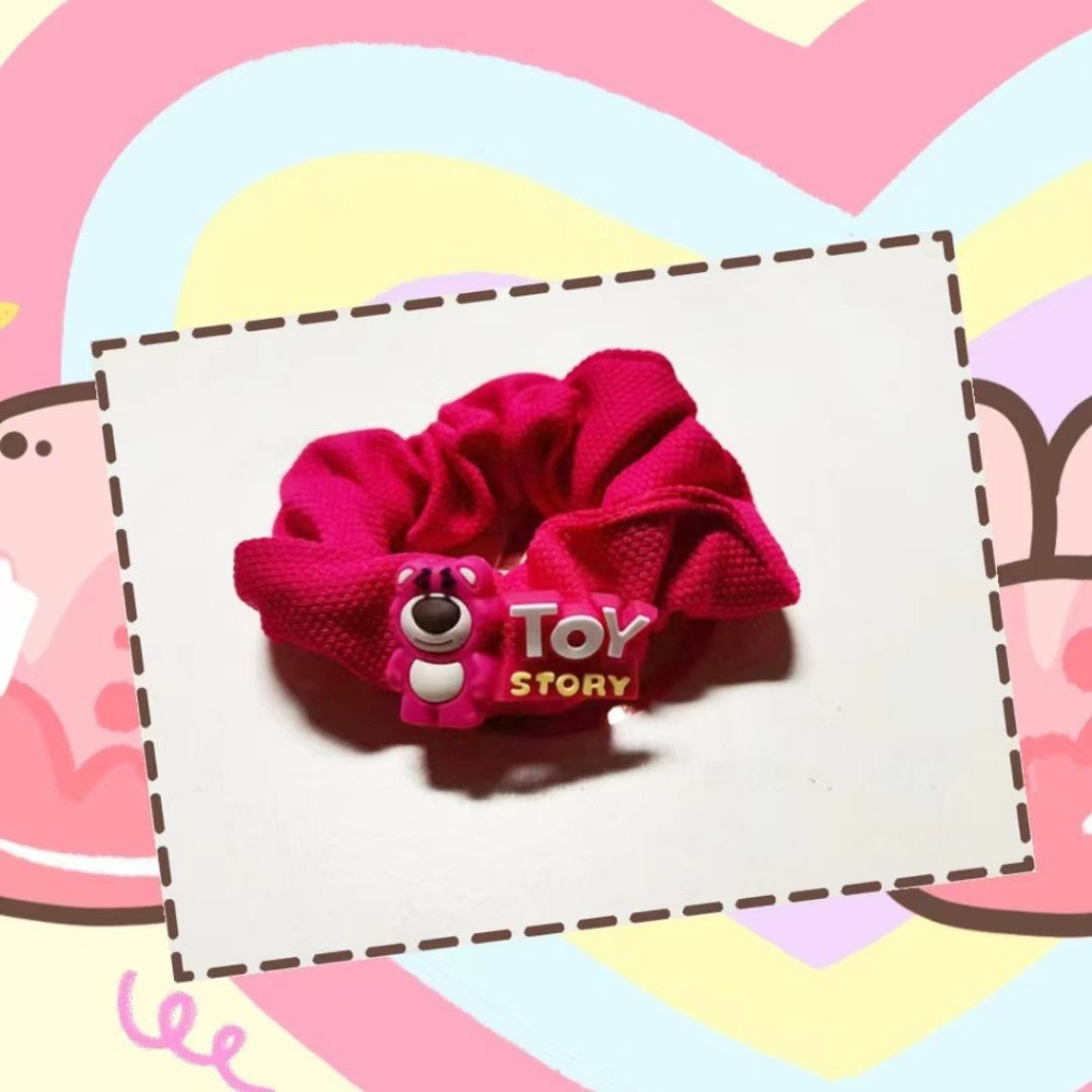 Dây Cột Tóc Hình Gấu Hồng Dâu Tây Dễ Thương Phong Cách Hàn Quốc Cho Nữ