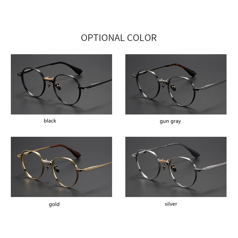 Mắt Kính Gọng Dày Titan Nguyên Chất Hình Quả Lê Thời Trang Cho Nam Và Nữ di-ta dtx150