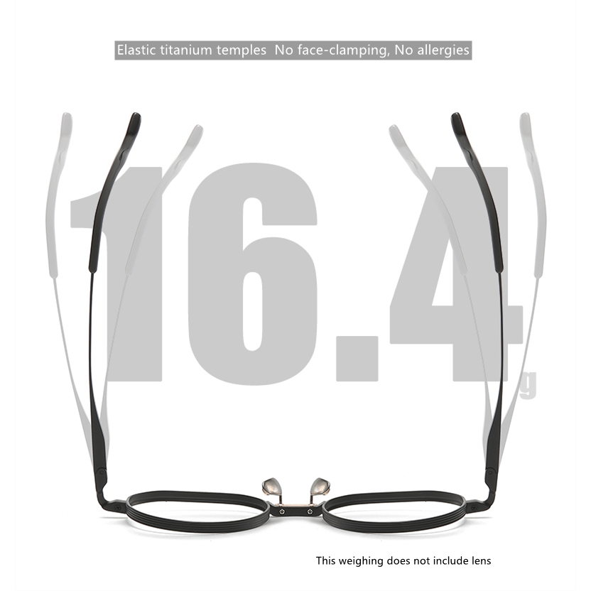 Mắt Kính Gọng Dày Titan Nguyên Chất Hình Quả Lê Thời Trang Cho Nam Và Nữ di-ta dtx150