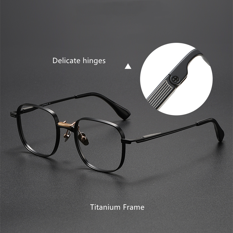 Mắt Kính Gọng Vuông Bằng Titan Nguyên Chất Phong Cách Mỹ Thời Trang di-ta Dx151