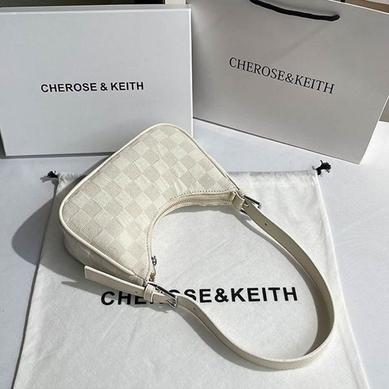 Túi Xách Da Pu Màu Kem