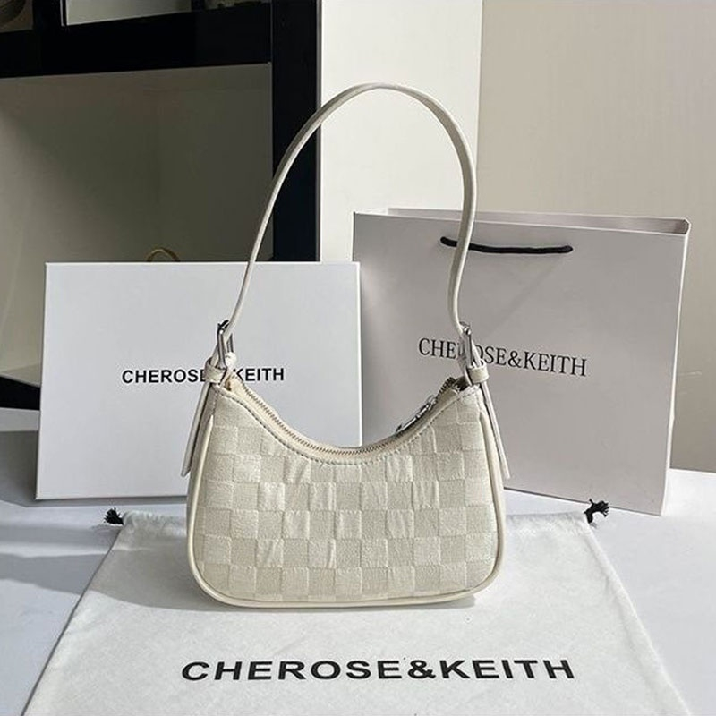 Túi Xách Da Pu Màu Kem