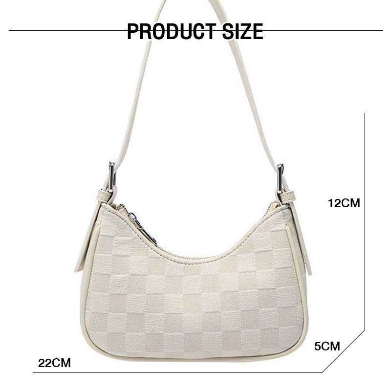 Túi Xách Da Pu Màu Kem