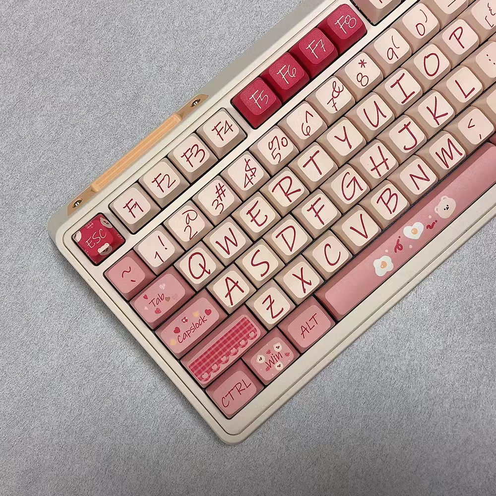 Keycaps Gấu May Mắn, 126 Phím Keycaps PBT MDA/XDA Profile DYE-SUB Keycaps GMK Cá Tính Cho Bàn Phím Cơ