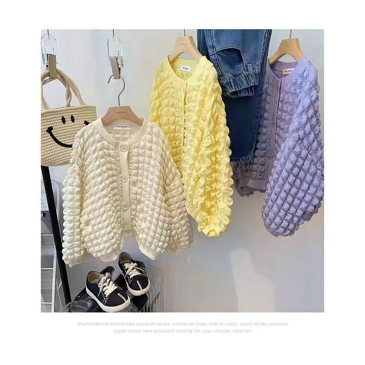 Áo Khoác cardigan Tay Phồng Thời Trang Xuân Thu Cho Nữ