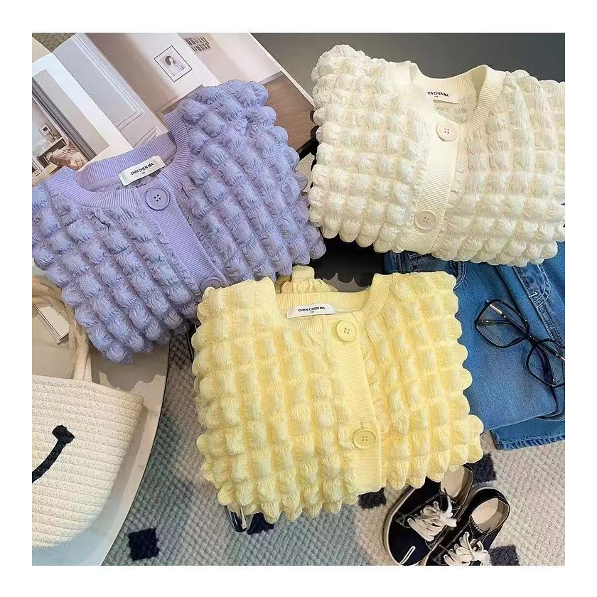 Áo Khoác cardigan Tay Phồng Thời Trang Xuân Thu Cho Nữ