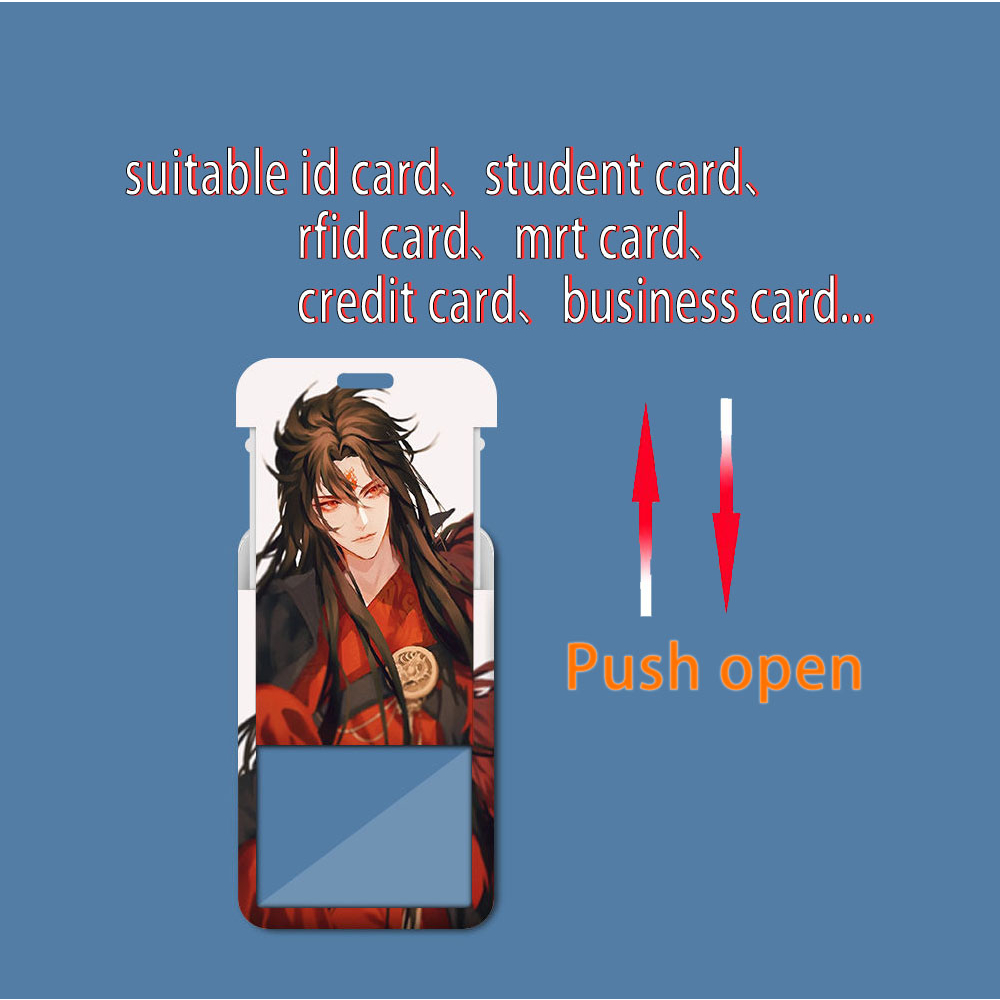 Hoạt Hình Vỏ Bảo Vệ Thẻ Xe bus / Thẻ Truy Cập Khóa Màu Xanh Dương Họa Tiết Hoạt Họa Dễ Thương Cho Học Sinh