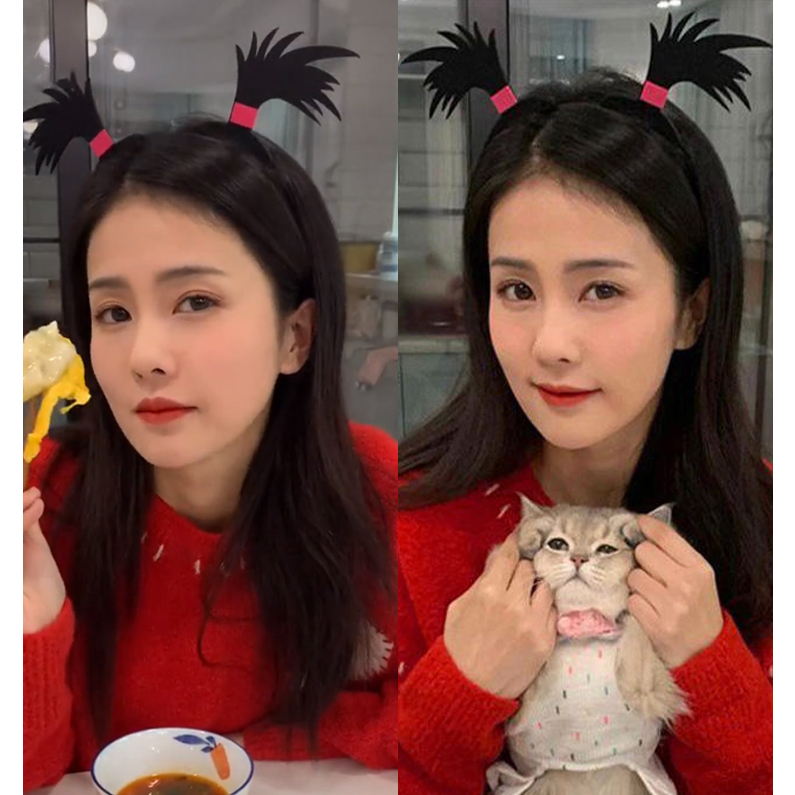 Băng Đô Cài Tóc Rửa Mặt Hình Cây Xấu Xí Nhỏ Dễ Thương Sáng Tạo Vui Nhộn Dùng Hóa Trang Tiệc halloween