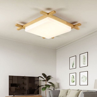 Bắc âu đèn trần gỗ đèn led trang trí hiện đại giản đèn ốp trần phòng ngủ