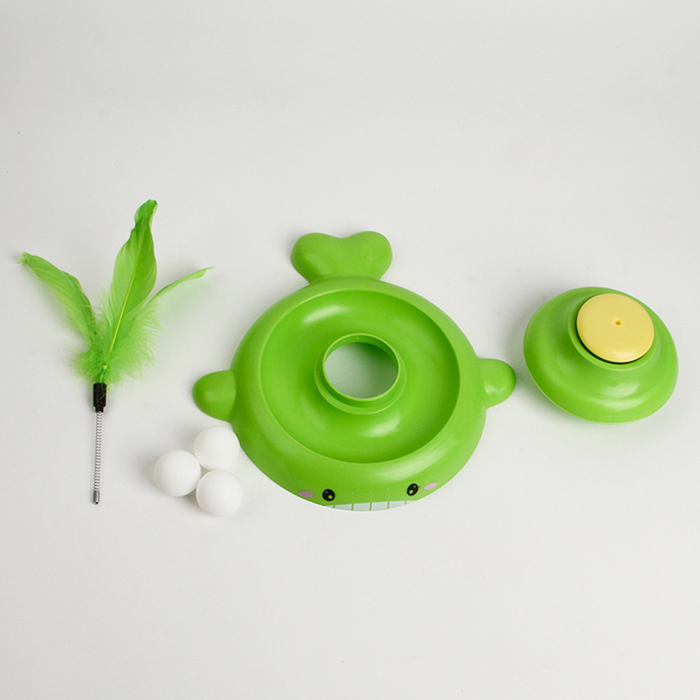 Đồ Chơi Tháp Bóng 3 Tầng Cho Mèo với lông vũ có thể tháo rời tương tác thú cưng