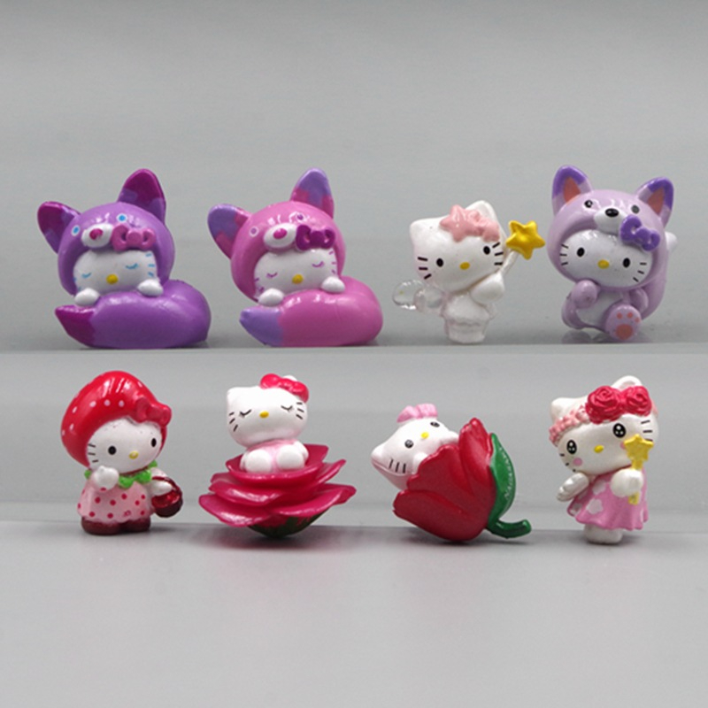 1 Mô Hình Nhân Vật sanrio hello kitty kuromi my Melody mini Bằng pvc 2-3cm