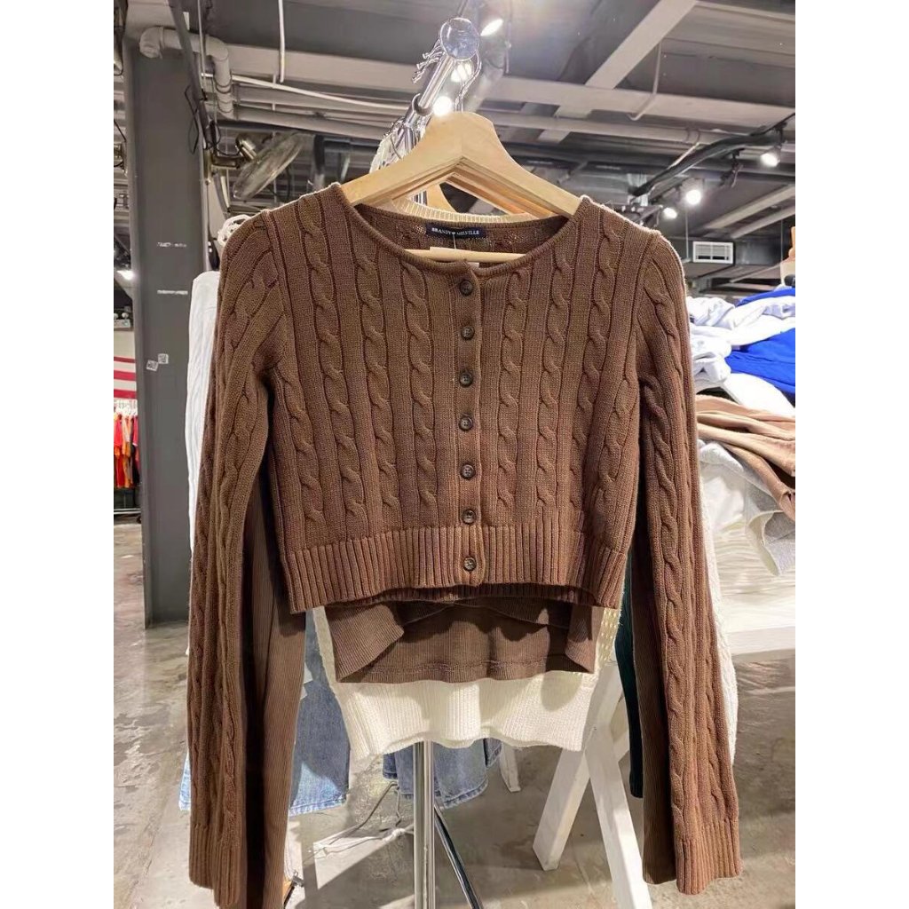 Áo Len Cardigan Nữ Tay Dài Thời Trang Dễ Phối Đồ Nút đơn hàng đầu Áo Len Nữ