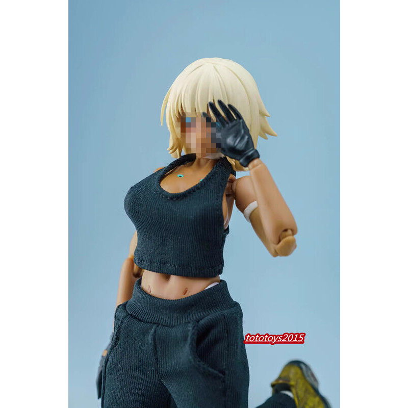 Bộ Áo Khoác vest Và Quần Dài Có Khóa Kéo Màu Đen Dành Cho Mô Hình Nữ 6 '' Tỉ Lệ 1: 12