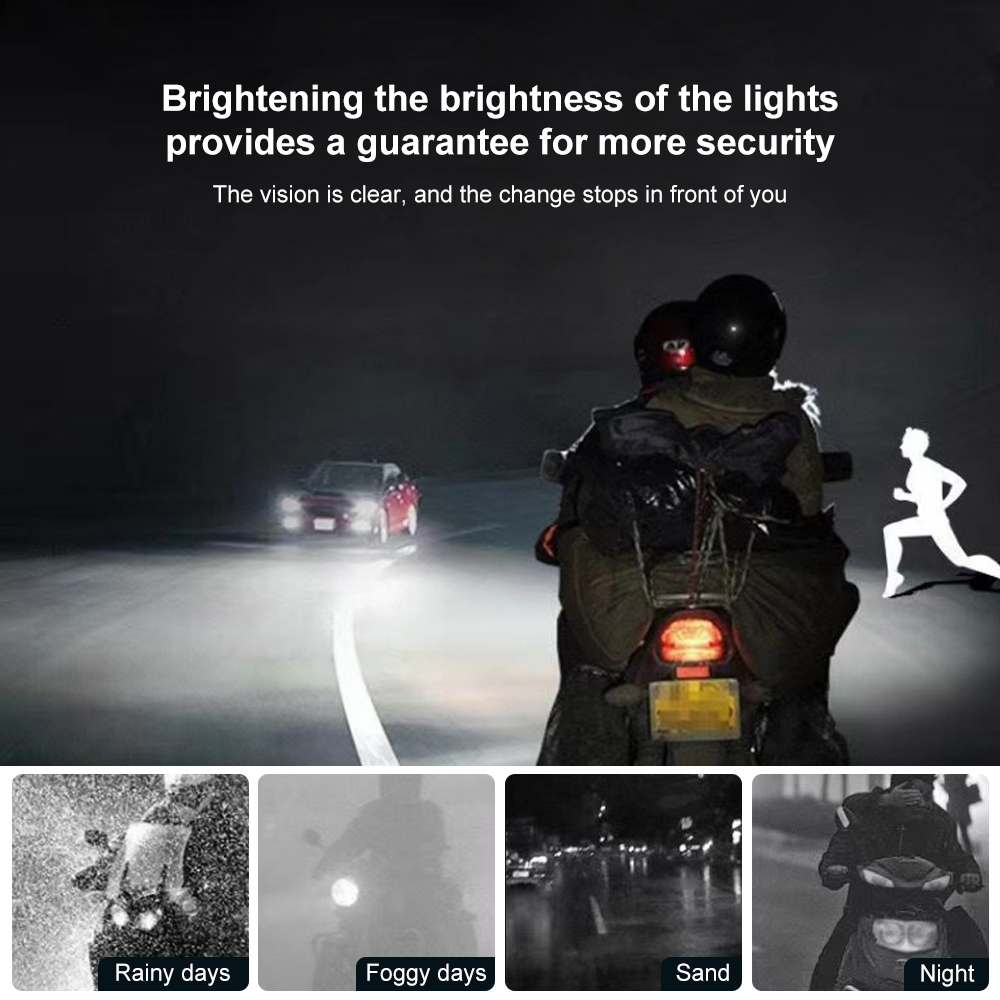 Đèn pha led xe máy30W bi cầu bóng led xe máy tản nhiệt nhanh H4  H6 BA20D Hai Màu thay thế  dùng cho xe moto chuyên dụng