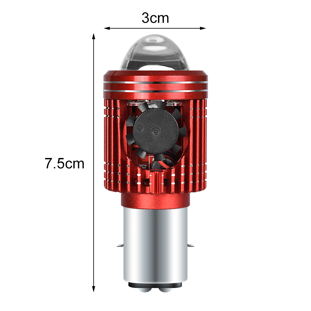 Đèn pha led xe máy30W bi cầu bóng led xe máy tản nhiệt nhanh H4  H6 BA20D Hai Màu thay thế  dùng cho xe moto chuyên dụng