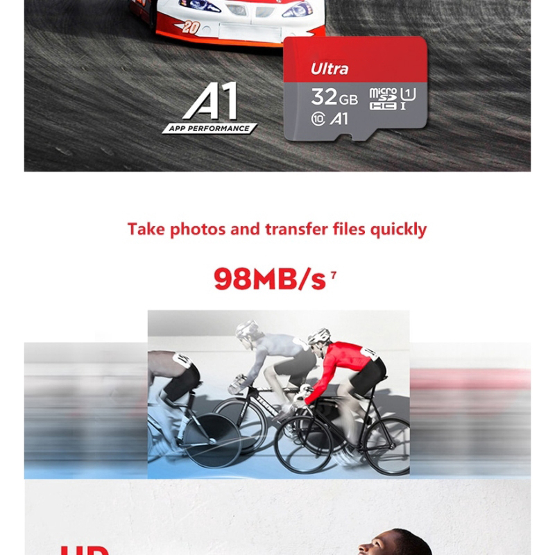 Thẻ Nhớ Ultra SD A1 16GB / 32GB / 64GB / 128GB / 256GB camera micro sd CARD điện thoại sdxc/hc tốc độ cao