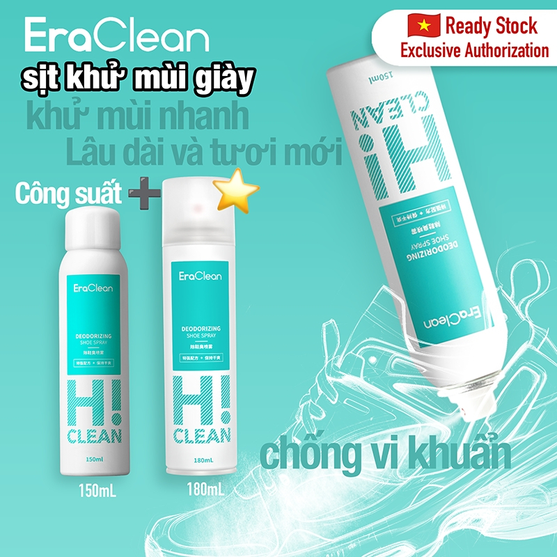 Xịt Khử Mùi Giày 180ml Mùi Bạc Hà Chống Vi Khuẩn