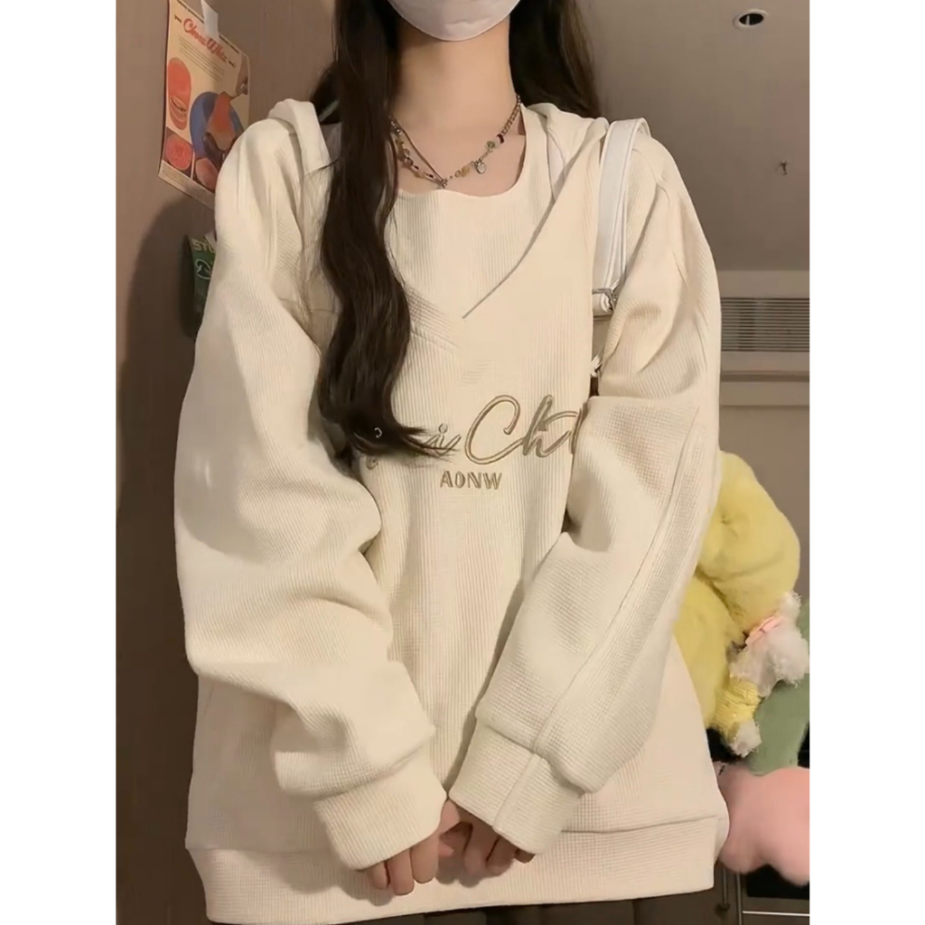 Áo Khoác Có Nón Thêu Họa Tiết Phong Cách Mới Cho Nữ