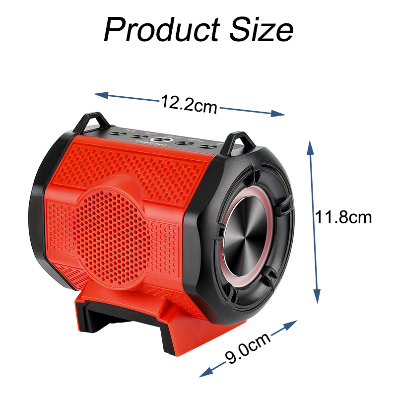 Loa Bluetooth Không Dây Di Động Cho Makita/Dewalt/Milwaukee/Bosch Pin Li-ion 18V 20V