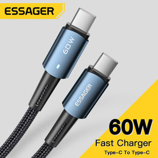  Cáp sạc nhanh Essager Type C 60W 100W cho OPPO Vivo Samsung S22 S21 Ultra Xiaomi Mi 12 