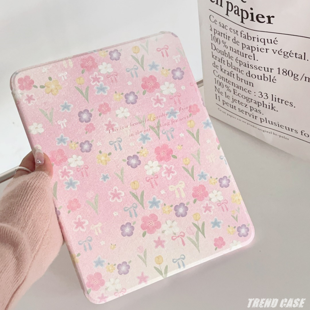 Bao Da Máy Tính Bảng Họa Tiết Hoa Hồng Xoay 360 Độ Kèm Ngăn Đựng Bút Cho ipad 10.2 8 9th air 4 5 9.7 10th 10.9 mini 6 2022 Giá Đỡ