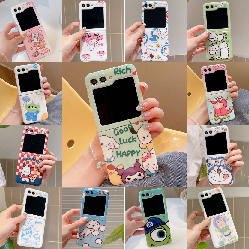 Ốp Điện Thoại Chống Sốc Họa Tiết Hoạt Hình Có Thể Gấp Gọn Cho samsung galaxy zflip 5 z flip5