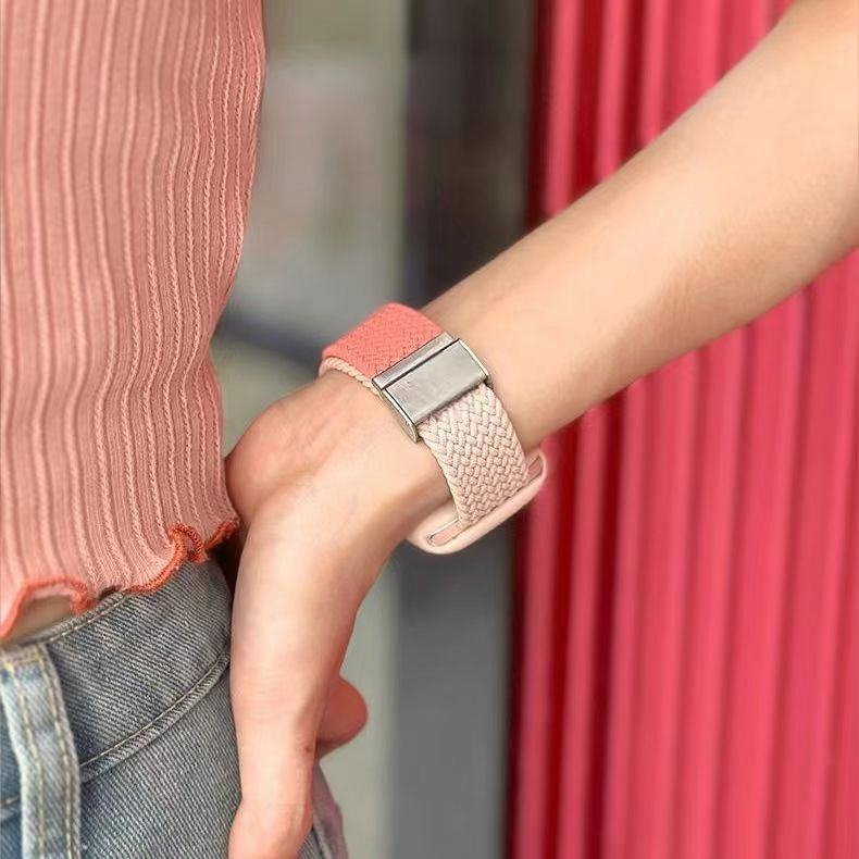 Dây Đeo nylon Hai Tông Màu Cho iwatch 49mm 45mm 44mm 41mm 40mm 38mm 42mm series 8 7 6 se 5 4 3 2 1