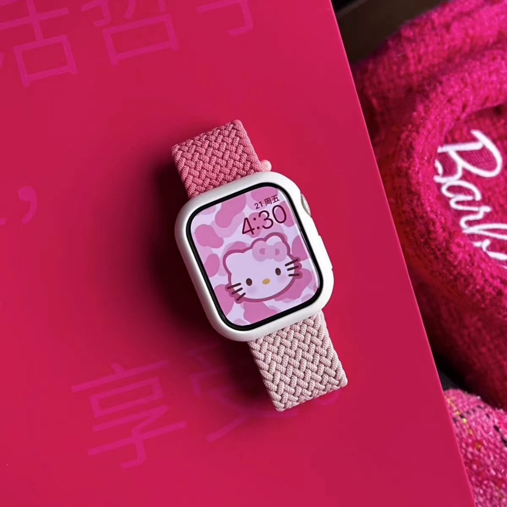 Dây Đeo nylon Hai Tông Màu Cho iwatch 49mm 45mm 44mm 41mm 40mm 38mm 42mm series 8 7 6 se 5 4 3 2 1