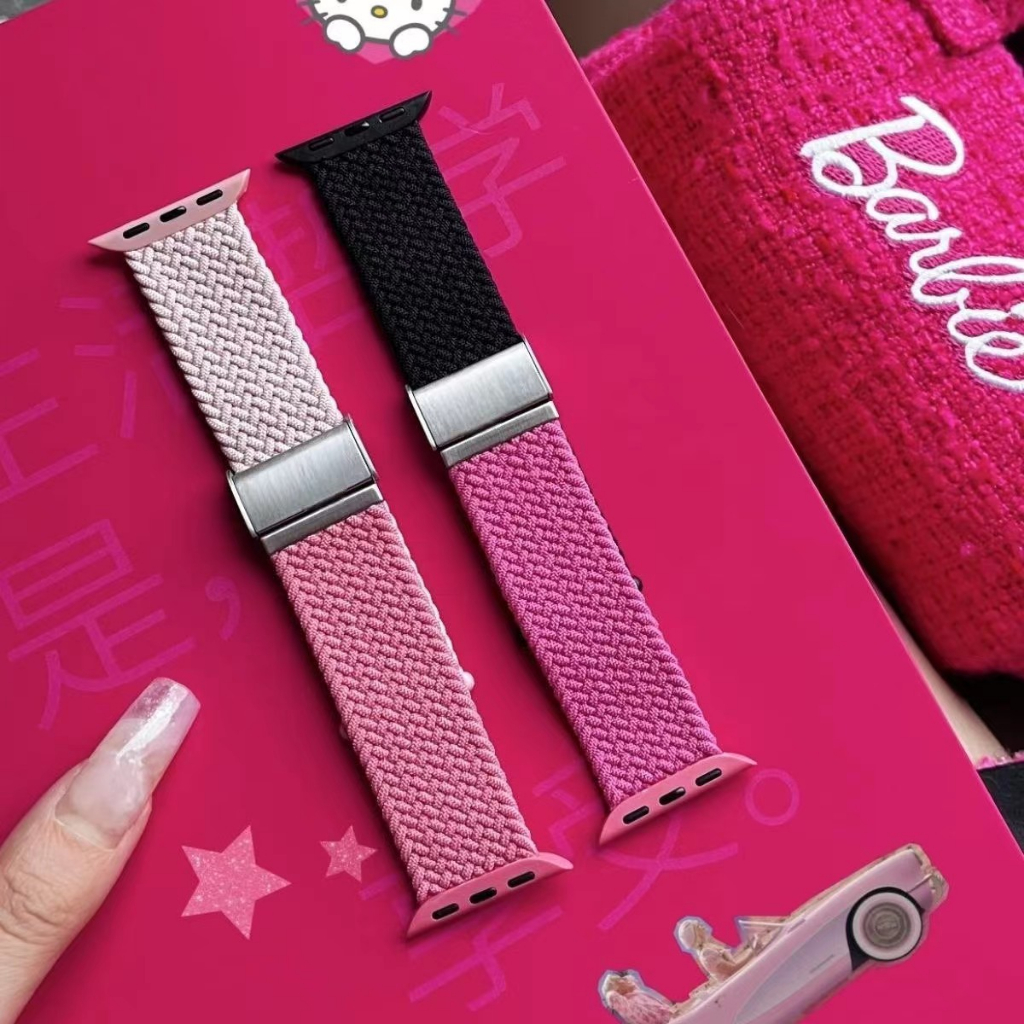 Dây Đeo nylon Hai Tông Màu Cho iwatch 49mm 45mm 44mm 41mm 40mm 38mm 42mm series 8 7 6 se 5 4 3 2 1