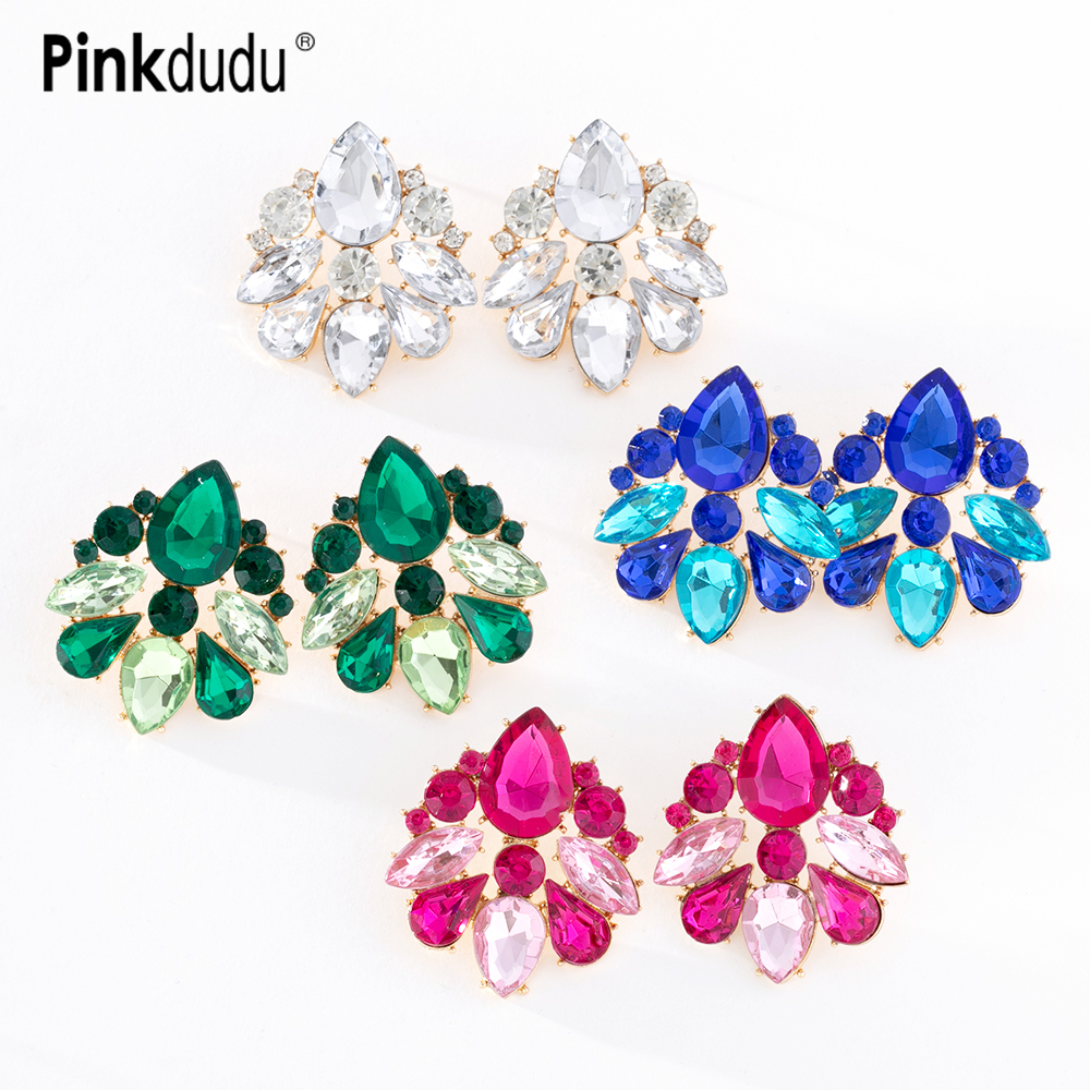 Khuyên Tai Hợp Kim Đính Đá Nhiều Màu Sắc Thời Trang Cho Nữ PD1289