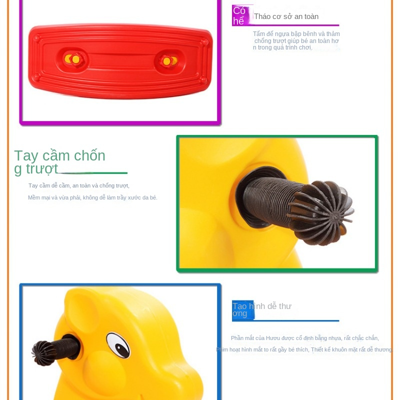 Đồ Chơi Ngựa Gỗ Bập Bênh Một Mảnh Cho Bé Mẫu Giáo