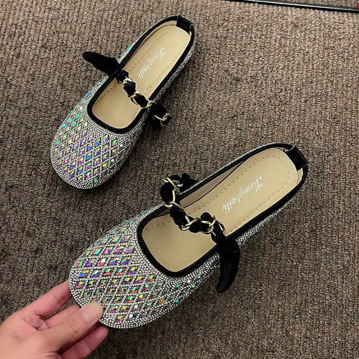 Prowow❤Baotou semi-slippers women's outerwear summer fashion simple lazy slip-on flat non-slip sandals