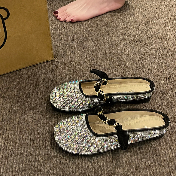 Prowow❤Baotou semi-slippers women's outerwear summer fashion simple lazy slip-on flat non-slip sandals