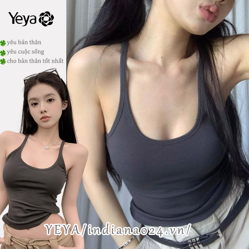 Áo Hai Dây Cổ Tròn Dáng Ôm Co Giãn Thời Trang Cho Nữ | BigBuy360 - bigbuy360.vn