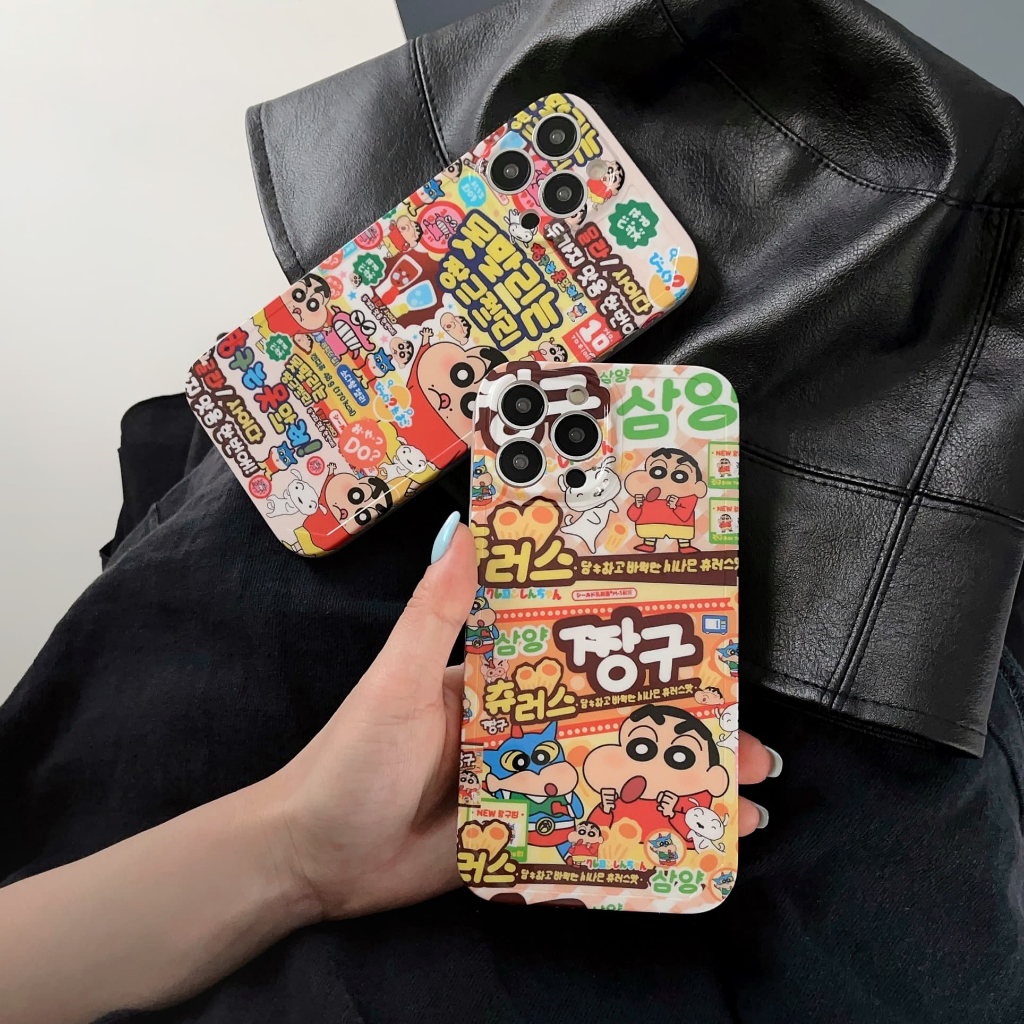 Ốp Lưng Chống Sốc Hình Cậu Bé Bút Chì shin Cho iphone 14promax / 14pro / 14 / 13promax / 13pro / 13 / 12 / 11