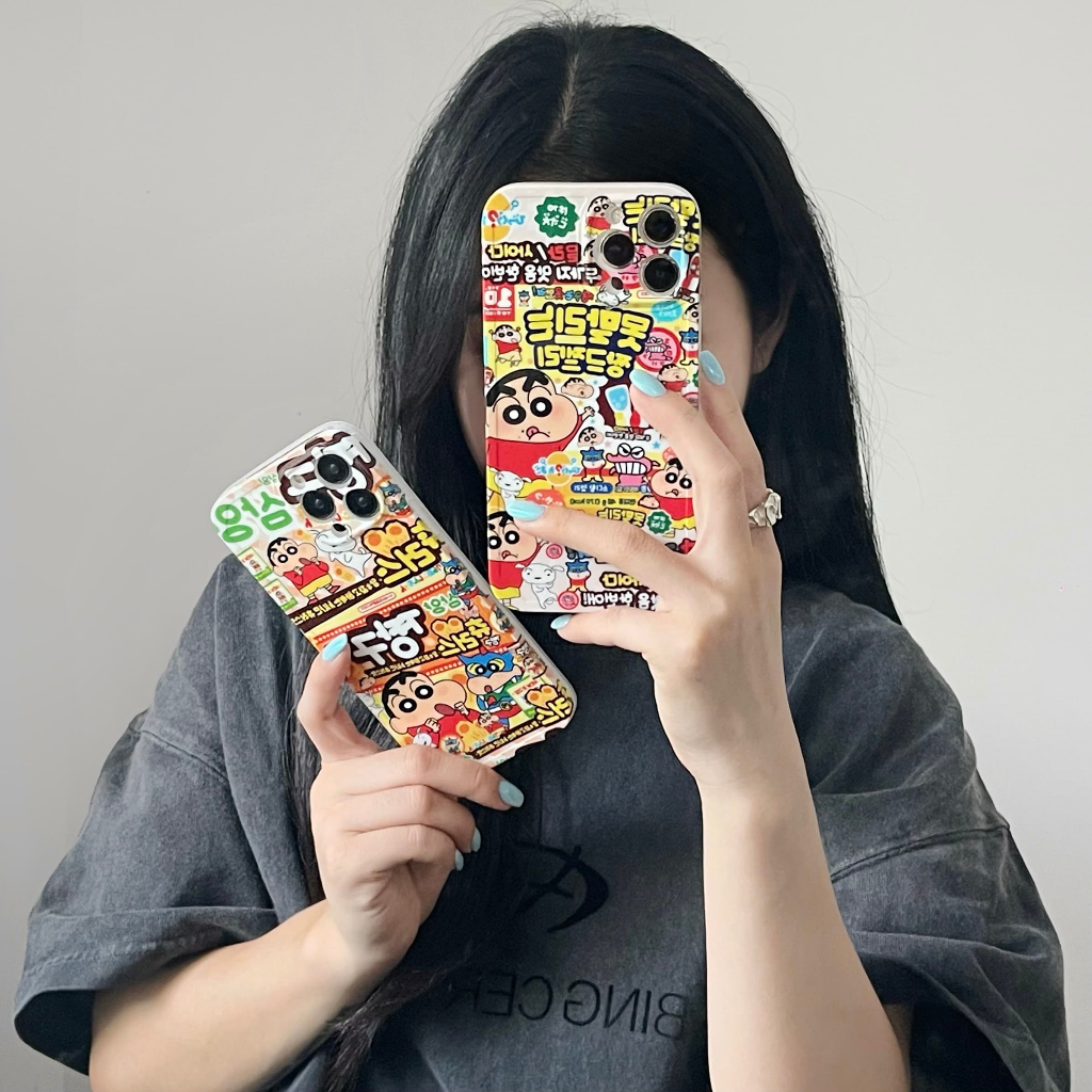 Ốp Lưng Chống Sốc Hình Cậu Bé Bút Chì shin Cho iphone 14promax / 14pro / 14 / 13promax / 13pro / 13 / 12 / 11