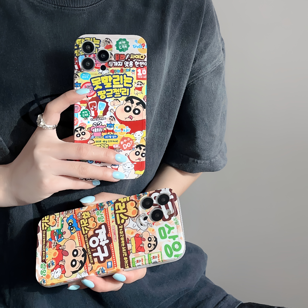 Ốp Lưng Chống Sốc Hình Cậu Bé Bút Chì shin Cho iphone 14promax / 14pro / 14 / 13promax / 13pro / 13 / 12 / 11