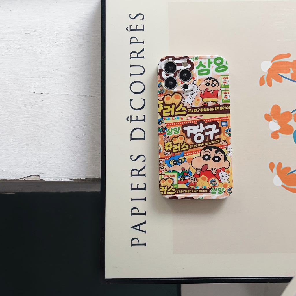 Ốp Lưng Chống Sốc Hình Cậu Bé Bút Chì shin Cho iphone 14promax / 14pro / 14 / 13promax / 13pro / 13 / 12 / 11