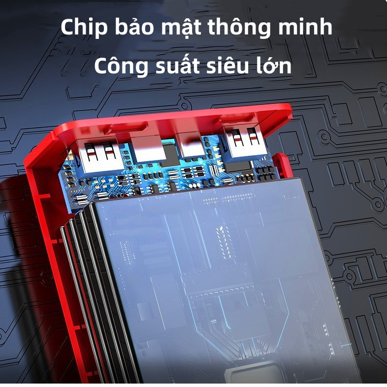 Pin Sạc Dự Phòng Dung Lượng Lớn 100000mAh Trữ Pin Nhiều Có đèn Pin Màn Hình Led Hiện Thị Phần Trăm Pin Màn Hình Bóng Siêu Sáng