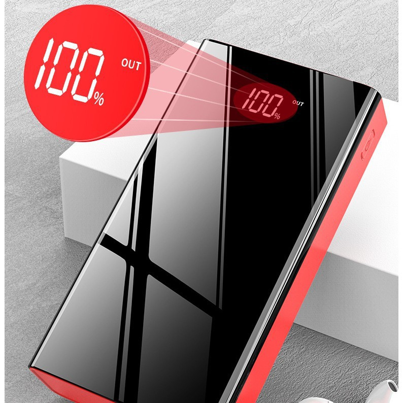 Pin Sạc Dự Phòng Dung Lượng Lớn 100000mAh Trữ Pin Nhiều Có đèn Pin Màn Hình Led Hiện Thị Phần Trăm Pin Màn Hình Bóng Siêu Sáng