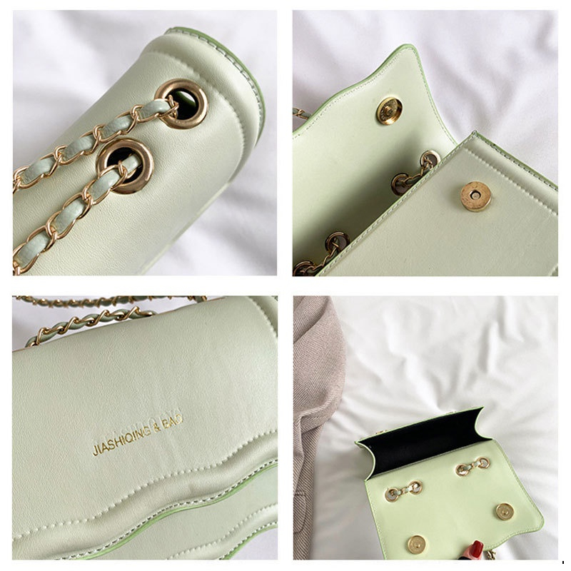 MOUSSON  Túi Xách Đeo Vai Hình Vuông Cỡ Nhỏ Phối Dây Đeo Sợi Xích Thời Trang Cho Nữ