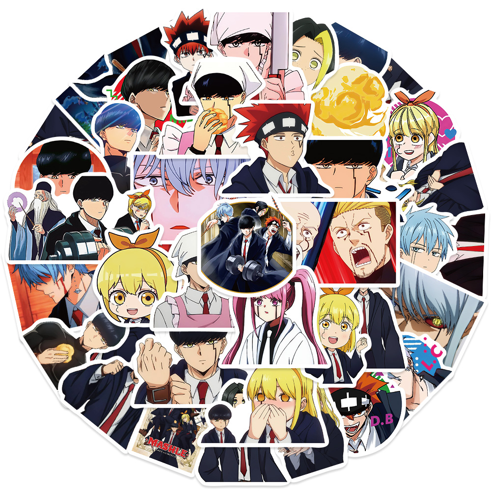 Bộ 50 Miếng Dán anime Nhật Bản Ma Thuật Sáng Tạo Chống Nước Trang Trí laptop Hành Lý Mũ Bảo Hiểm