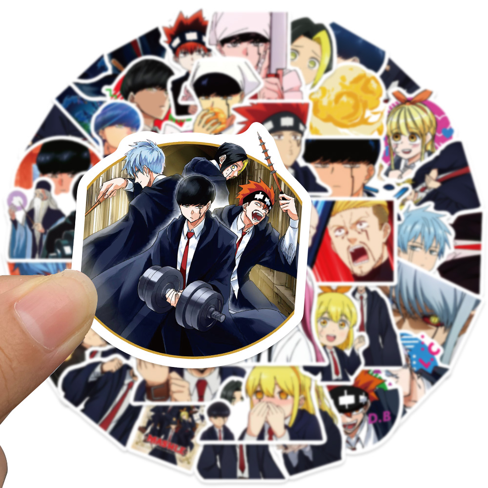 Bộ 50 Miếng Dán anime Nhật Bản Ma Thuật Sáng Tạo Chống Nước Trang Trí laptop Hành Lý Mũ Bảo Hiểm