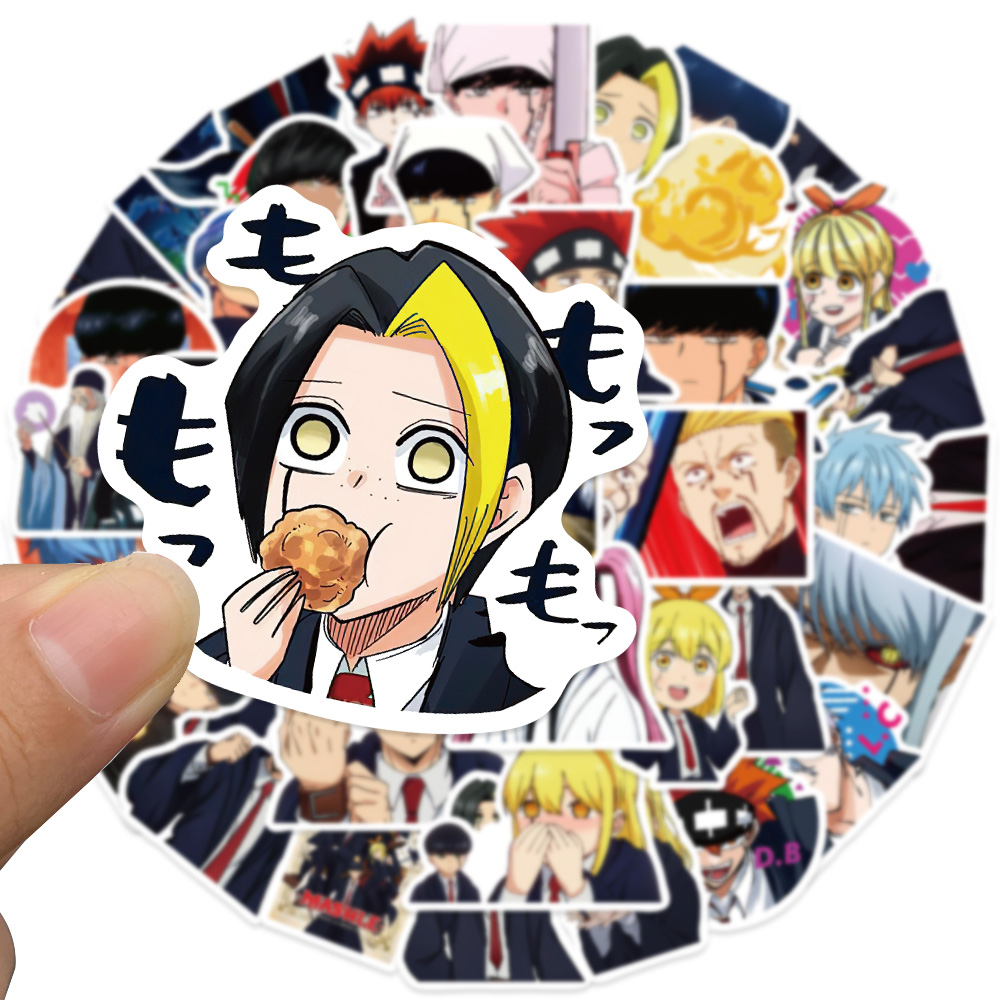 Bộ 50 Miếng Dán anime Nhật Bản Ma Thuật Sáng Tạo Chống Nước Trang Trí laptop Hành Lý Mũ Bảo Hiểm