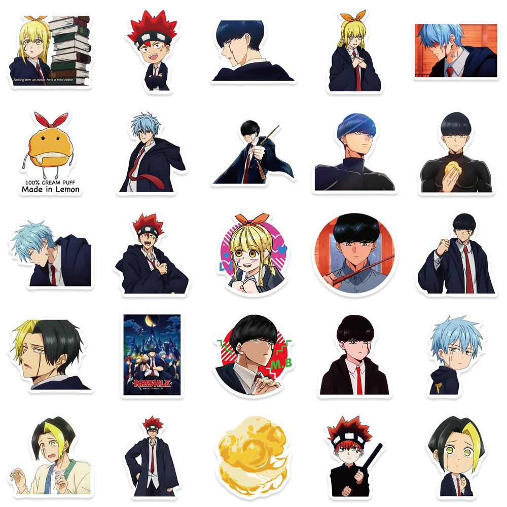 Bộ 50 Miếng Dán anime Nhật Bản Ma Thuật Sáng Tạo Chống Nước Trang Trí laptop Hành Lý Mũ Bảo Hiểm