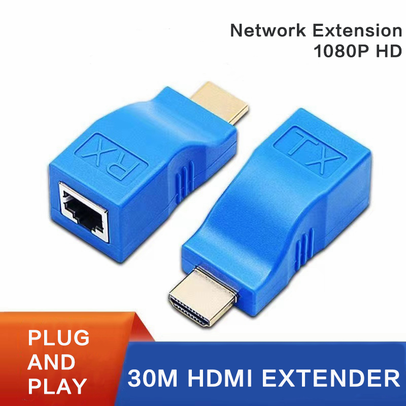 Dây Nối Dài 30m Cho Đồ Chơi Điều Khiển Từ Xa 30m | Thiết Bị Mở Rộng Mạng lan 1080p hdmi Sang rj45 30