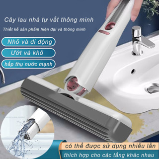  Cây lau nhà mini GONQIN đầu xốp tự vắt thông minh đa dụng cho gia đình 