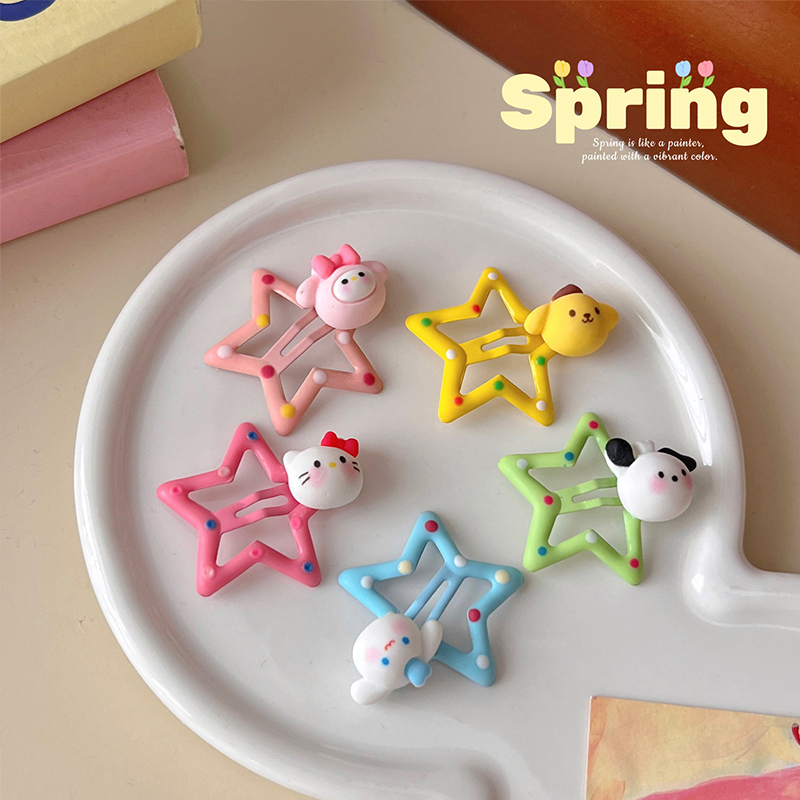 🌺🌺Kẹp Tóc Bb Hình Ngôi Sao Hoạt Hình Dễ Thương Thời Trang Cho Bé Gái